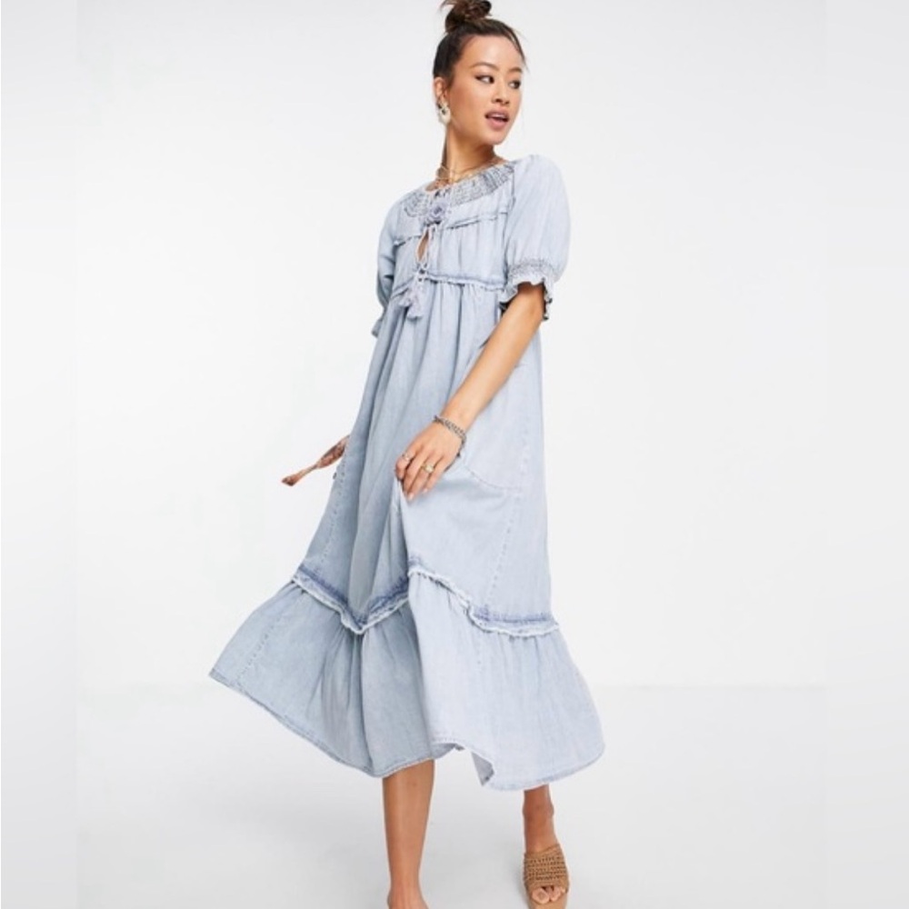 Free People One and Only Denim Midi Dress